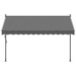 vidaXL Toldo retráctil de tela y acero gris antracita 300x150 cm