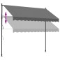 vidaXL Toldo retráctil de tela y acero gris antracita 300x150 cm