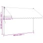 vidaXL Toldo retráctil de tela y acero gris antracita 300x150 cm