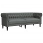 vidaXL Sofá Chesterfield de 3 plazas tela gris oscuro vidaXL Sofá Chesterfield de 3 plazas tela gris oscuro