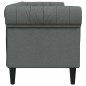 vidaXL Sofá Chesterfield de 3 plazas tela gris oscuro vidaXL Sofá Chesterfield de 3 plazas tela gris oscuro