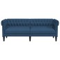 vidaXL Sofá Chesterfield de 3 plazas tela azul vidaXL Sofá Chesterfield de 3 plazas tela azul