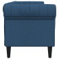 vidaXL Sofá Chesterfield de 3 plazas tela azul vidaXL Sofá Chesterfield de 3 plazas tela azul