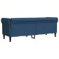 vidaXL Sofá Chesterfield de 3 plazas tela azul vidaXL Sofá Chesterfield de 3 plazas tela azul