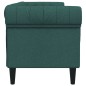 vidaXL Sofá Chesterfield de 3 plazas tela verde oscuro vidaXL Sofá Chesterfield de 3 plazas tela verde oscuro