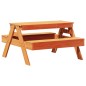 vidaXL Mesa de pícnic para niños madera pino marrón cera 88x97x52 cm vidaXL Mesa de pícnic para niños madera pino marrón cera 88x97x52 cm