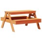 vidaXL Mesa de pícnic para niños madera pino marrón cera 88x97x52 cm vidaXL Mesa de pícnic para niños madera pino marrón cera 88x97x52 cm