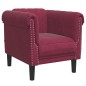 vidaXL Sillón de terciopelo rojo tinto vidaXL Sillón de terciopelo rojo tinto