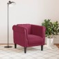 vidaXL Sillón de terciopelo rojo tinto vidaXL Sillón de terciopelo rojo tinto