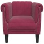 vidaXL Sillón de terciopelo rojo tinto vidaXL Sillón de terciopelo rojo tinto