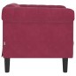 vidaXL Sillón de terciopelo rojo tinto vidaXL Sillón de terciopelo rojo tinto