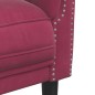 vidaXL Sillón de terciopelo rojo tinto vidaXL Sillón de terciopelo rojo tinto