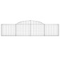 vidaXL Cestas de gaviones 11 uds forma de arco hierro 300x30x60/80 cm vidaXL Cestas de gaviones 11 uds forma de arco hierro 300x30x60/80 cm