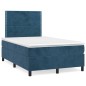 vidaXL Cama box spring colchón y LED terciopelo azul oscuro 120x190 cm vidaXL Cama box spring colchón y LED terciopelo azul oscuro 120x190 cm