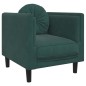 vidaXL Sillón con cojín terciopelo verde oscuro vidaXL Sillón con cojín terciopelo verde oscuro