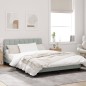 vidaXL Estructura de cama con cabecero terciopelo gris claro 120x200cm vidaXL Estructura de cama con cabecero terciopelo gris claro 120x200cm