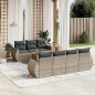 vidaXL Set de sofás de jardín 8 pzas y cojines ratán sintético gris vidaXL Set de sofás de jardín 8 pzas y cojines ratán sintético gris