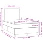vidaXL Cama box spring con colchón LED cuero sintético gris 120x190 cm vidaXL Cama box spring con colchón LED cuero sintético gris 120x190 cm