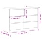 vidaXL Cajonera SAUDA madera maciza de pino color roble 111x43x73,5 cm vidaXL Cajonera SAUDA madera maciza de pino color roble 111x43x73,5 cm