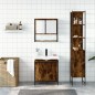 vidaXL Set de muebles baño 3 pzas madera contrachapada roble ahumado vidaXL Set de muebles baño 3 pzas madera contrachapada roble ahumado