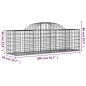 vidaXL Cestas de gaviones 30 uds forma de arco hierro 200x50x60/80 cm vidaXL Cestas de gaviones 30 uds forma de arco hierro 200x50x60/80 cm