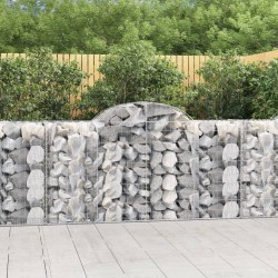 vidaXL Cestas de gaviones 7 uds forma de arco hierro 200x50x100/120 cm