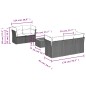 vidaXL Set de sofás de jardín 6 piezas y cojines ratán sintético negro vidaXL Set de sofás de jardín 6 piezas y cojines ratán sintético negro