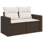 vidaXL Set de sofás de jardín 9 pzas y cojines ratán sintético marrón vidaXL Set de sofás de jardín 9 pzas y cojines ratán sintético marrón
