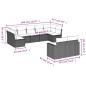 vidaXL Set de sofás de jardín 9 pzas y cojines ratán sintético marrón vidaXL Set de sofás de jardín 9 pzas y cojines ratán sintético marrón
