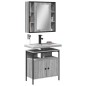 vidaXL Set de muebles de baño 2 pzas madera contrachapada gris sonoma vidaXL Set de muebles de baño 2 pzas madera contrachapada gris sonoma