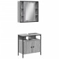 vidaXL Set de muebles de baño 2 pzas madera contrachapada gris sonoma vidaXL Set de muebles de baño 2 pzas madera contrachapada gris sonoma
