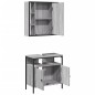 vidaXL Set de muebles de baño 2 pzas madera contrachapada gris sonoma vidaXL Set de muebles de baño 2 pzas madera contrachapada gris sonoma