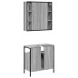 vidaXL Set de muebles de baño 2 pzas madera contrachapada gris sonoma vidaXL Set de muebles de baño 2 pzas madera contrachapada gris sonoma