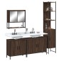 vidaXL Set de muebles baño 4 pzas madera contrachapada roble marrón vidaXL Set de muebles baño 4 pzas madera contrachapada roble marrón