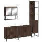 vidaXL Set de muebles baño 4 pzas madera contrachapada roble marrón vidaXL Set de muebles baño 4 pzas madera contrachapada roble marrón