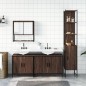 vidaXL Set de muebles baño 4 pzas madera contrachapada roble marrón vidaXL Set de muebles baño 4 pzas madera contrachapada roble marrón