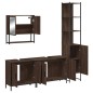 vidaXL Set de muebles baño 4 pzas madera contrachapada roble marrón vidaXL Set de muebles baño 4 pzas madera contrachapada roble marrón