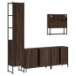 vidaXL Set de muebles baño 4 pzas madera contrachapada roble marrón vidaXL Set de muebles baño 4 pzas madera contrachapada roble marrón
