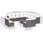 vidaXL Set de sofás de jardín y cojines 14 pzas ratán sintético negro vidaXL Set de sofás de jardín y cojines 14 pzas ratán sintético negro