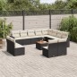 vidaXL Set de sofás de jardín y cojines 13 pzas ratán sintético negro vidaXL Set de sofás de jardín y cojines 13 pzas ratán sintético negro