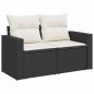 vidaXL Set de sofás de jardín y cojines 13 pzas ratán sintético negro vidaXL Set de sofás de jardín y cojines 13 pzas ratán sintético negro