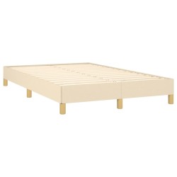 vidaXL Estructura de cama tela crema 120x190 cm