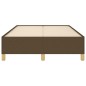 vidaXL Estructura de cama tela marrón oscuro 120x190 cm vidaXL Estructura de cama tela marrón oscuro 120x190 cm