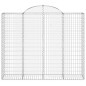 vidaXL Cestas de gaviones 3 uds forma de arco hierro 200x50x160/180 cm