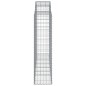 vidaXL Cestas de gaviones 3 uds forma de arco hierro 200x50x160/180 cm