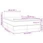vidaXL Cama box spring colchón y LED terciopelo gris claro 120x190 cm