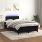 vidaXL Cama box spring con colchón y LED terciopelo negro 120x190 cm vidaXL Cama box spring con colchón y LED terciopelo negro 120x190 cm
