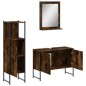 vidaXL Set de muebles baño 3 pzas madera contrachapada roble ahumado vidaXL Set de muebles baño 3 pzas madera contrachapada roble ahumado