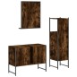 vidaXL Set de muebles baño 3 pzas madera contrachapada roble ahumado vidaXL Set de muebles baño 3 pzas madera contrachapada roble ahumado