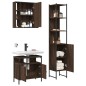 vidaXL Set de muebles de baño 3 pzas madera contrachapada roble marrón vidaXL Set de muebles de baño 3 pzas madera contrachapada roble marrón